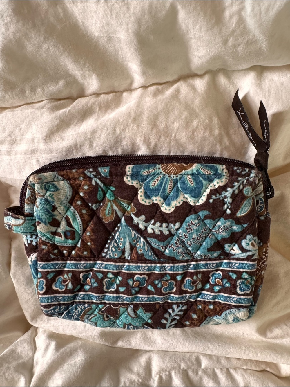 Vintage Vera Bradley Java Blue Cosmetic Pouch